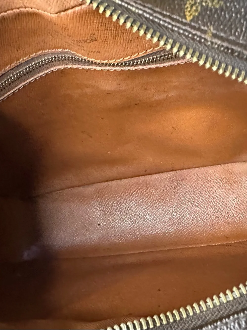 Louis Vuitton Brown Monogram Canvas Messenger Bag with Tan Accents
